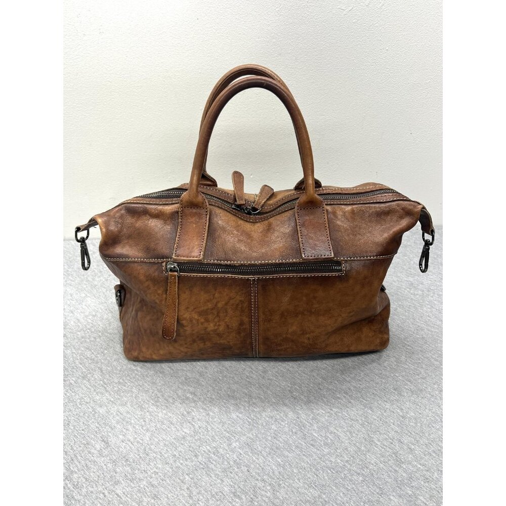 Iswee Genuine Leather Satchel Tote Bag Top Handle Handbag Designer Brown Purse - Picture 5 of 15